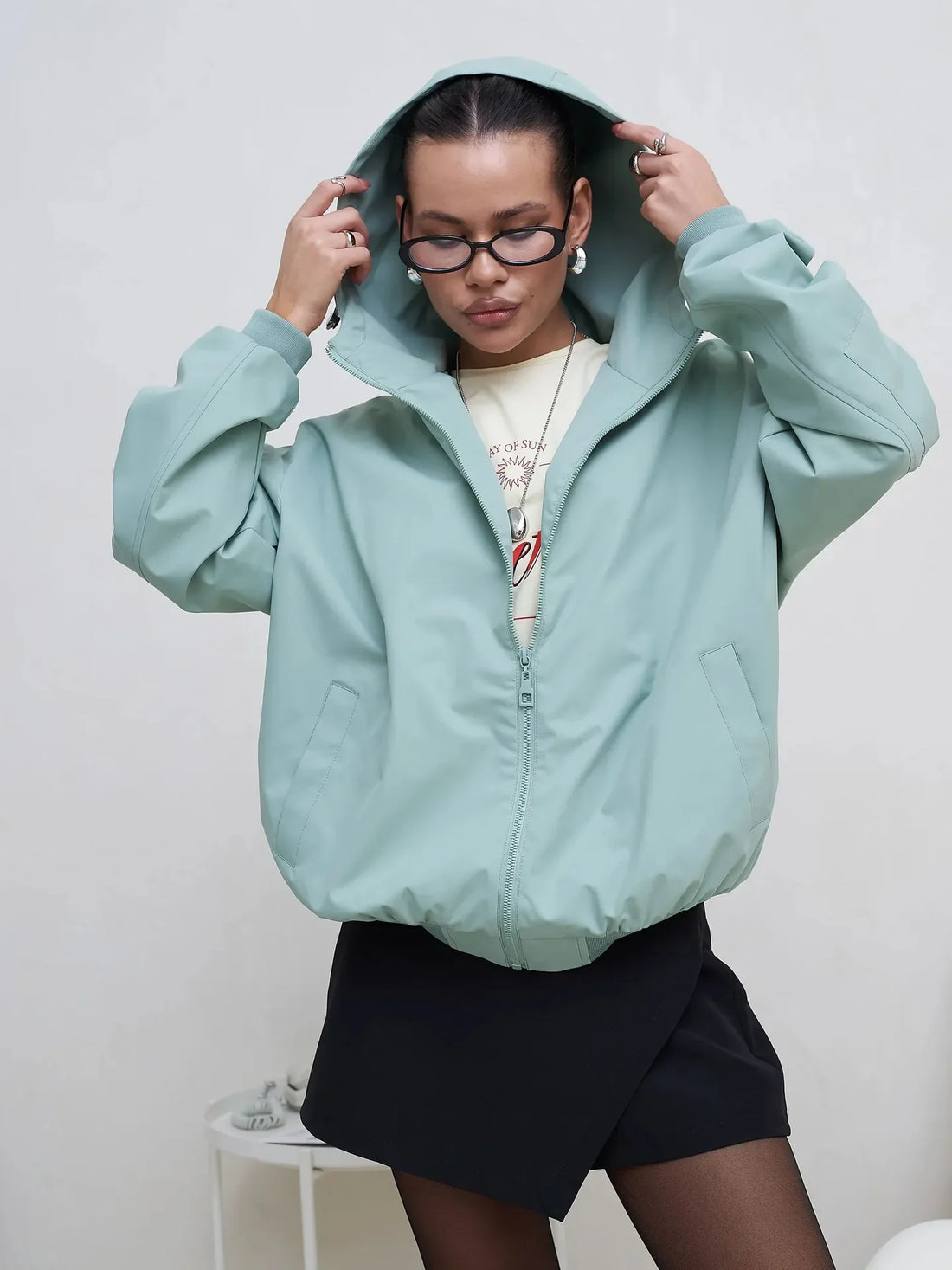 2026 Hot-Selling Women's Spring and Autumn Windproof Hooded Jacket Top