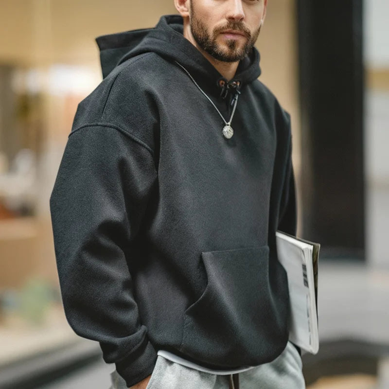 Maden New American Casual Heavy Hoodies Sweatshirt Cleanfit Silhouette Loose Pullover Outdoor Oversize Thermal Tops men's autumn - ATFH