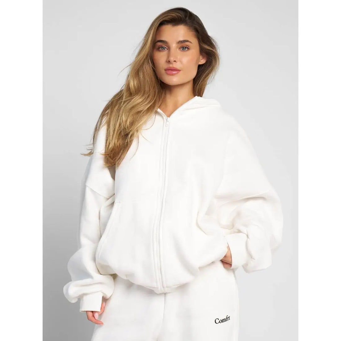 Comfort winter girls Cloud Zip Oversized Hoodie - ATFH