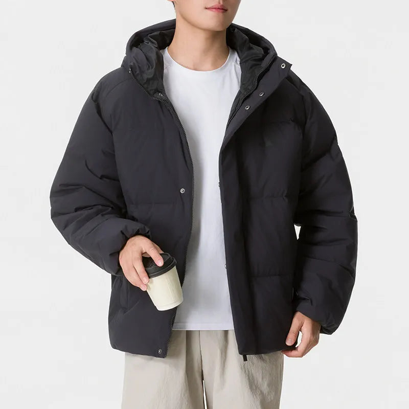 Adidas Down Jacket Men's 2026 Winter New Black Loose Sports Casual Jacket LE4955