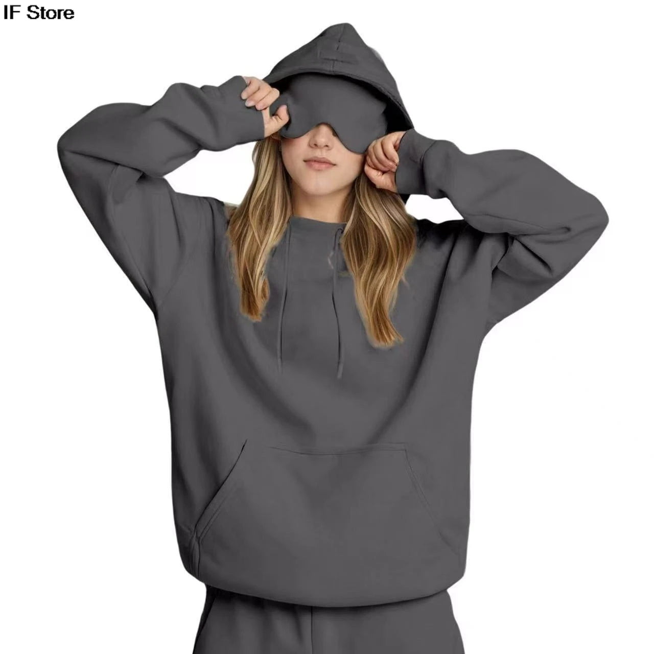 new style Eye mask hoodie y2k clothes man and women winter clothes Loose casual and fashionable sportswear Hoodie with eye mask - ATFH
