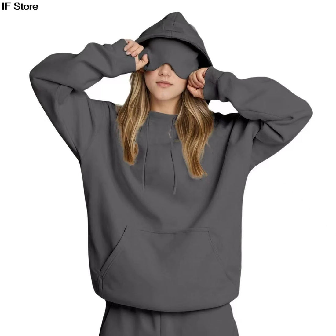 new style Eye mask hoodie y2k clothes man and women winter clothes Loose casual and fashionable sportswear Hoodie with eye mask - ATFH