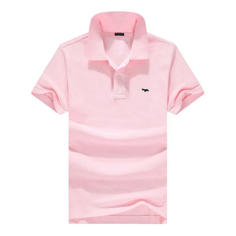 100% pure cotton Spring summer men's fashion sports brand embroidered short sleeved POLO shirt business casual T-shirt