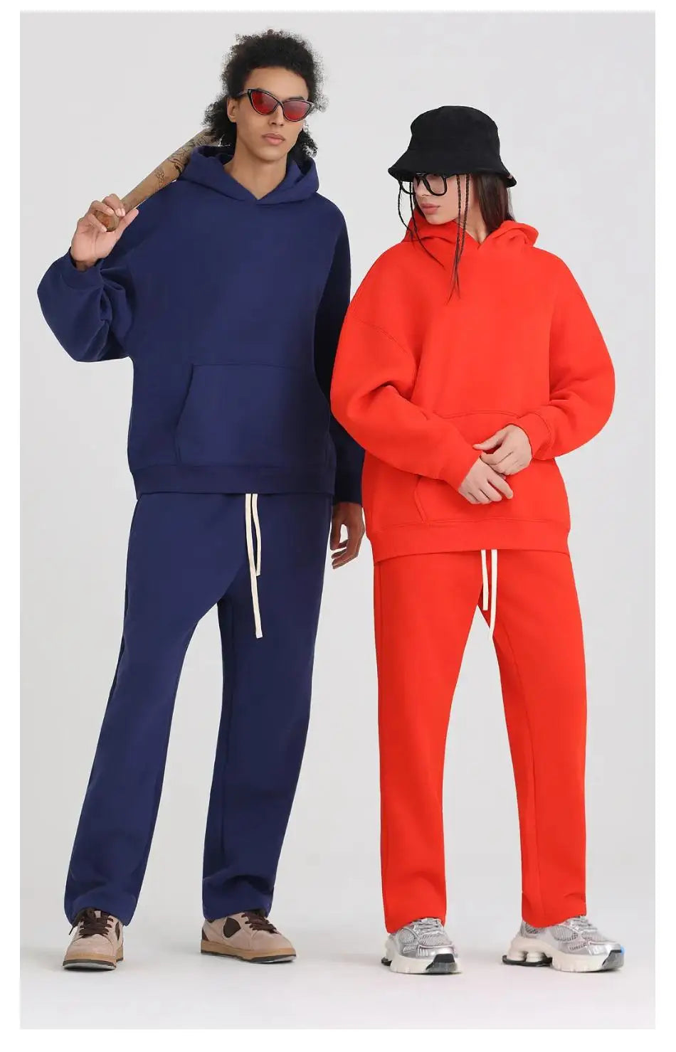 01 400GSM Hoodies Basic Fleece 20+ Colors Men Women Long Sleeve Oversized Hooded  Wholesale Sportswear Soft Unisex Jogging - ATFH