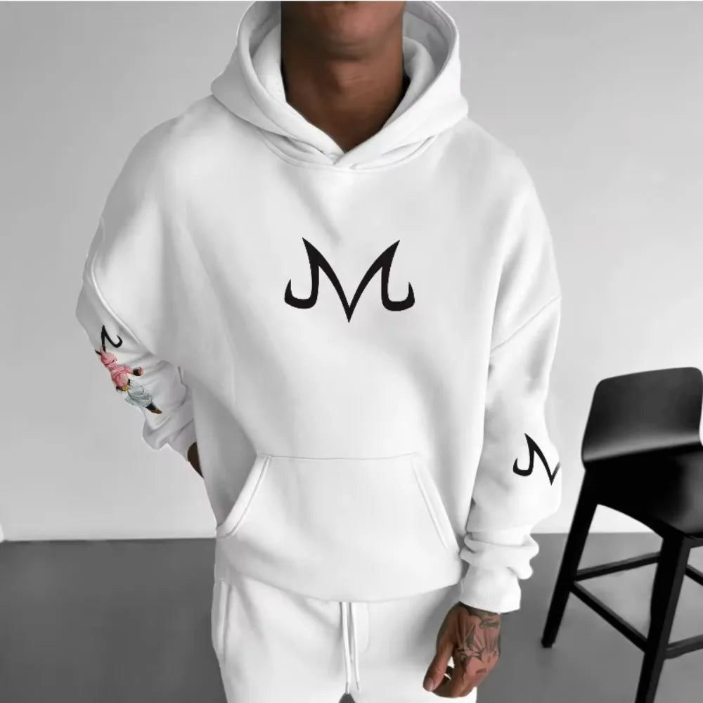 Dragon Ball Men's Hoodie Sweater Majin Buu Japanese Anime Spring Autumn Boys Children's Long-sleeved Parent-child Outfit - ATFH