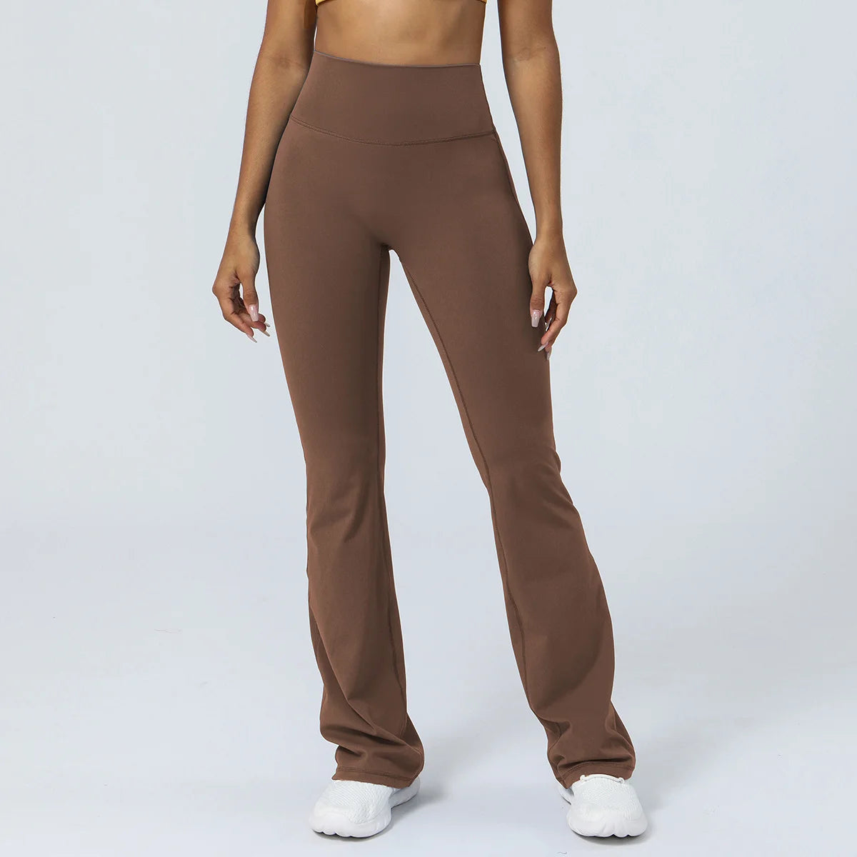 Women Yoga Flare Leggings High Waist Dance Pilates Fitness Gym Buttock Lifting Workout Wide-Leg Pants Outdoor Train Sport Tights ATFH