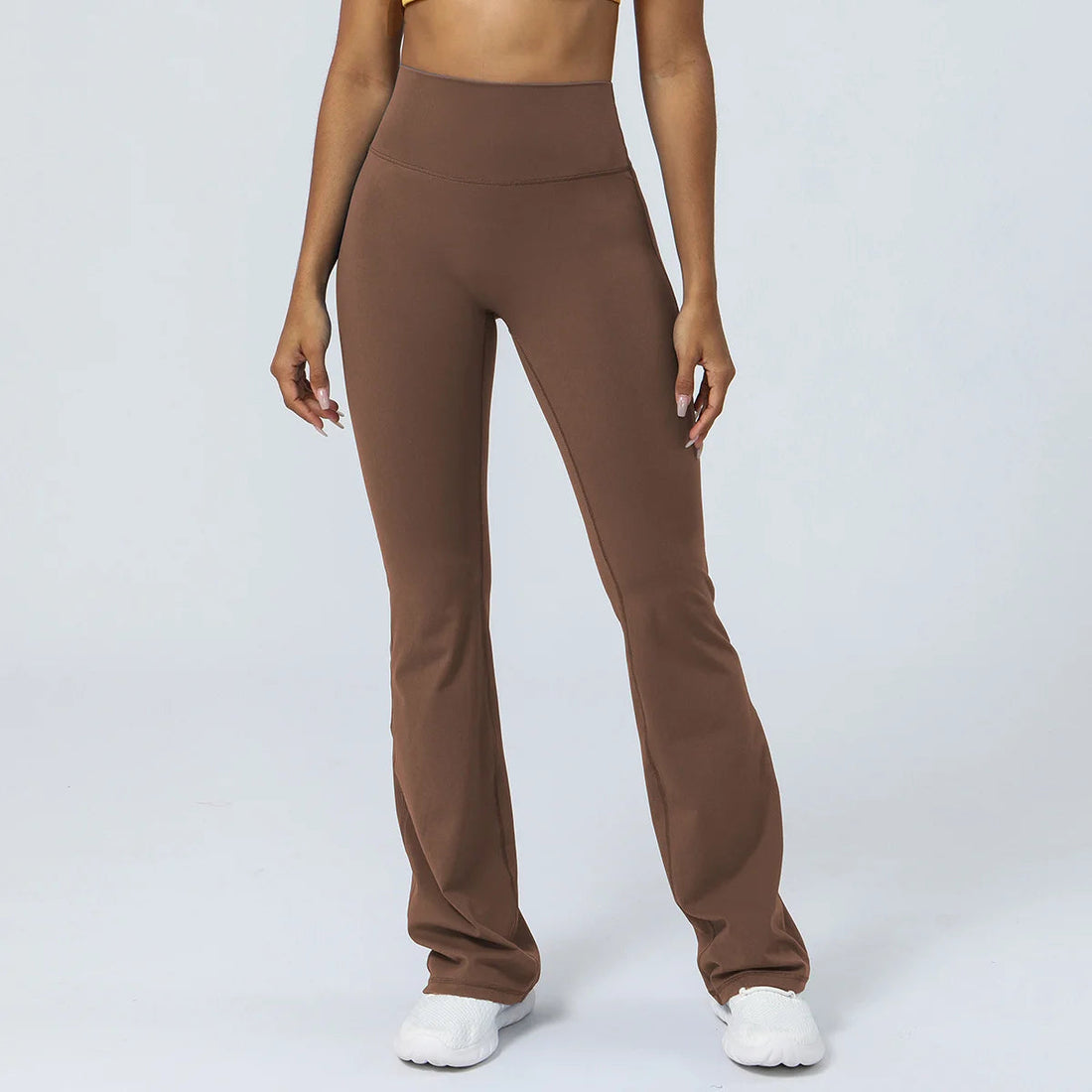 Women Yoga Flare Leggings High Waist Dance Pilates Fitness Gym Buttock Lifting Workout Wide-Leg Pants Outdoor Train Sport Tights ATFH
