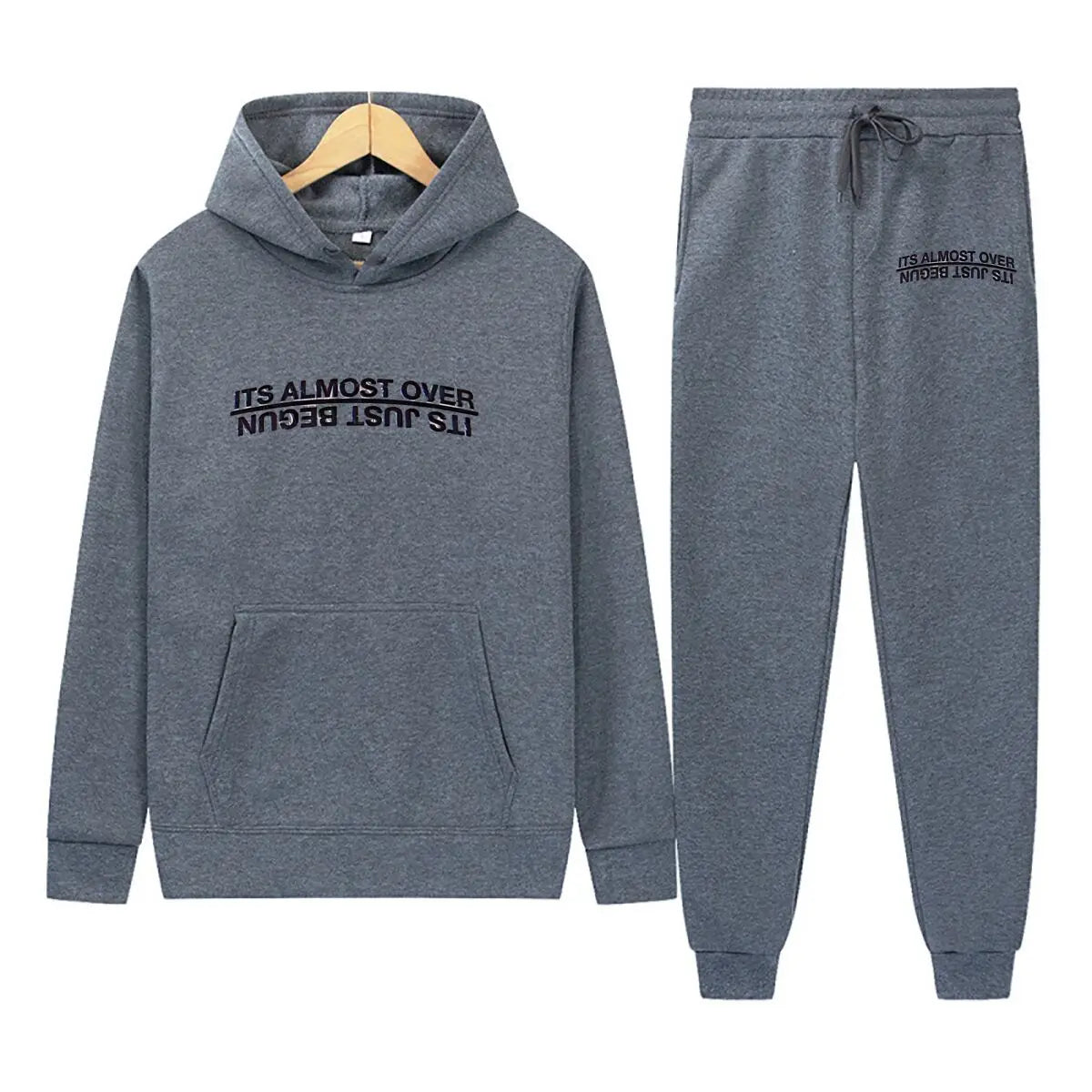 Over & Begun Paradox Phrase Men Women Fashion Hip Hop Pullovers Sweatshirt Vintage Streetwear Hoodie - ATFH