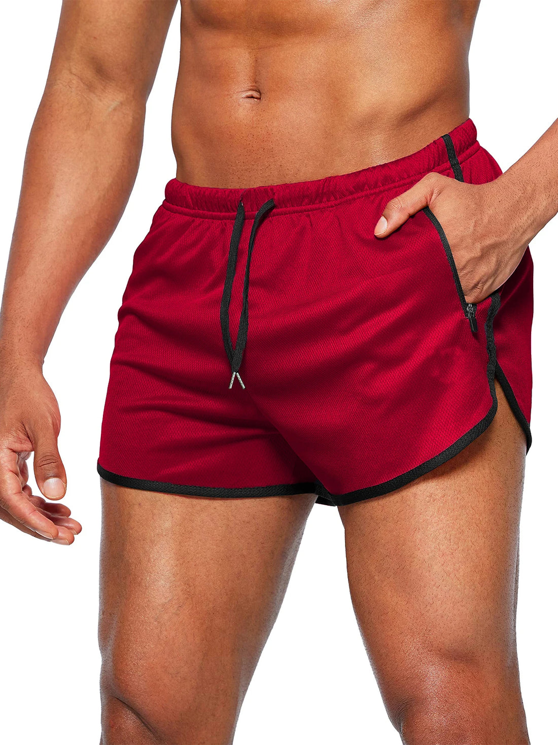 Men's new beach shorts running shorts 3-inch quick drying fitness running fashionable fitness shorts