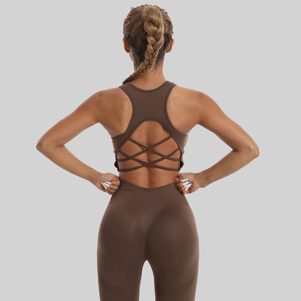 Seamless High Waist Leggings Tracksuit for Women, Yoga Sets, Sportswear, Workout, Sports Bra, Gym Clothing - ATFH