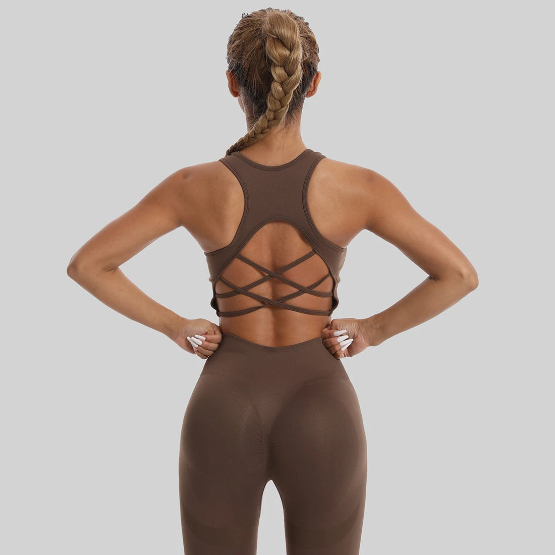Seamless High Waist Leggings Tracksuit for Women, Yoga Sets, Sportswear, Workout, Sports Bra, Gym Clothing - ATFH