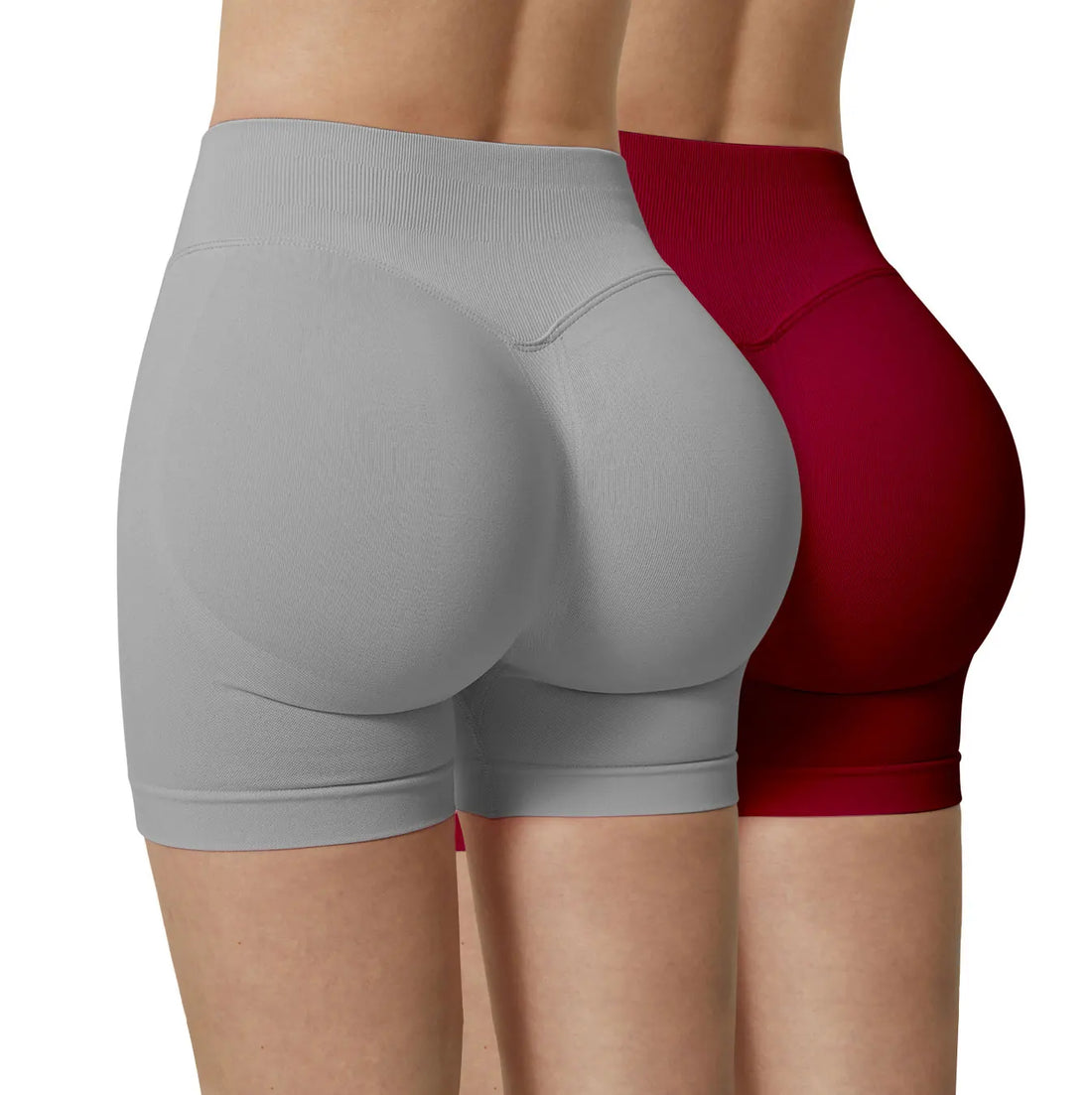 CZGUKE-2PS Seamless Women High Waist Shorts Butt Lifting Tummy Control Scrunch Booty Gym Fitness Workout Running Yoga Sports