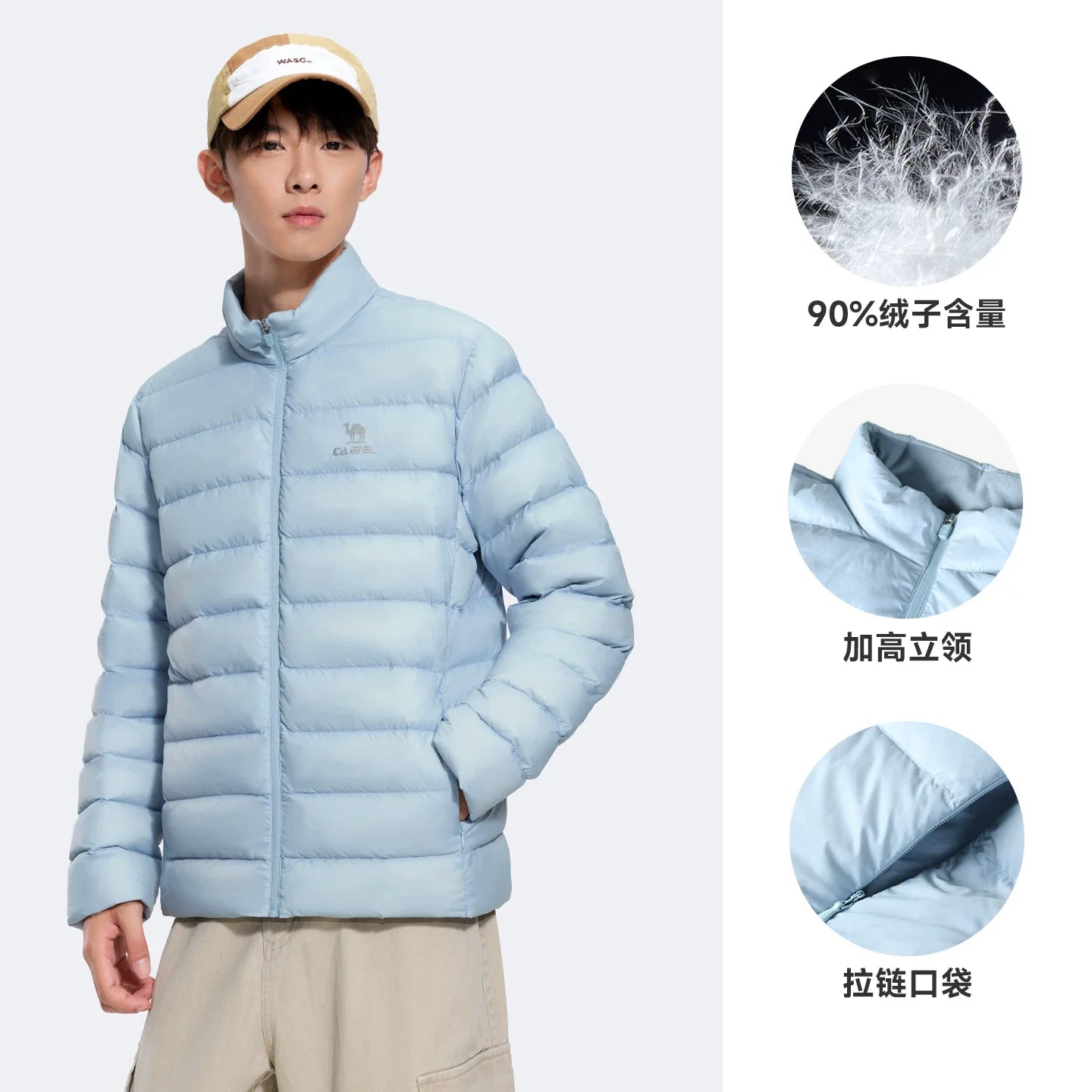 GOLDEN CAMEL Down Jackets Men and Women Winter Coats Lightweight Trendy Fleece Hiking Jackets for Men 2024 Winter New Clothing