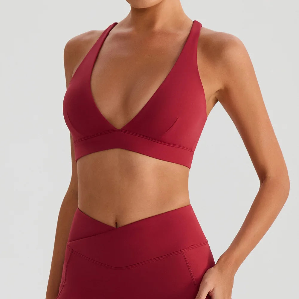 Sports Bras For Women Gym Top Shockproof Elastic Fitness Sports Underwear Slim Yoga Crop Top Sports Underwear Athletic Wear - ATFH