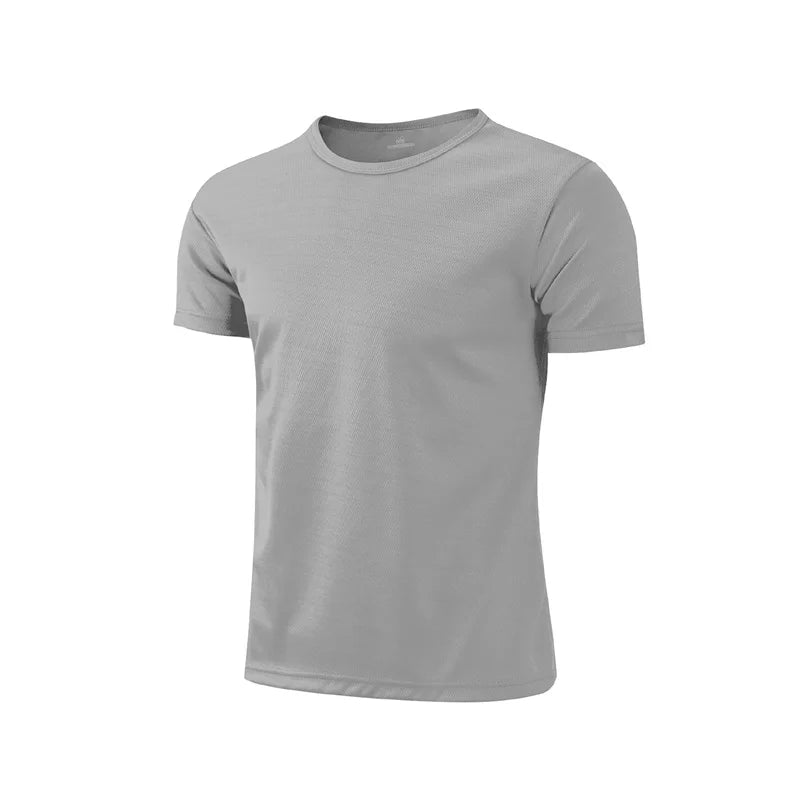 Men Women Quick Dry Short Sleeve Sport T Shirt Gym Jerseys Fitness Shirt Trainer Running T-Shirt Teenager Breathable Sportswears - ATFH