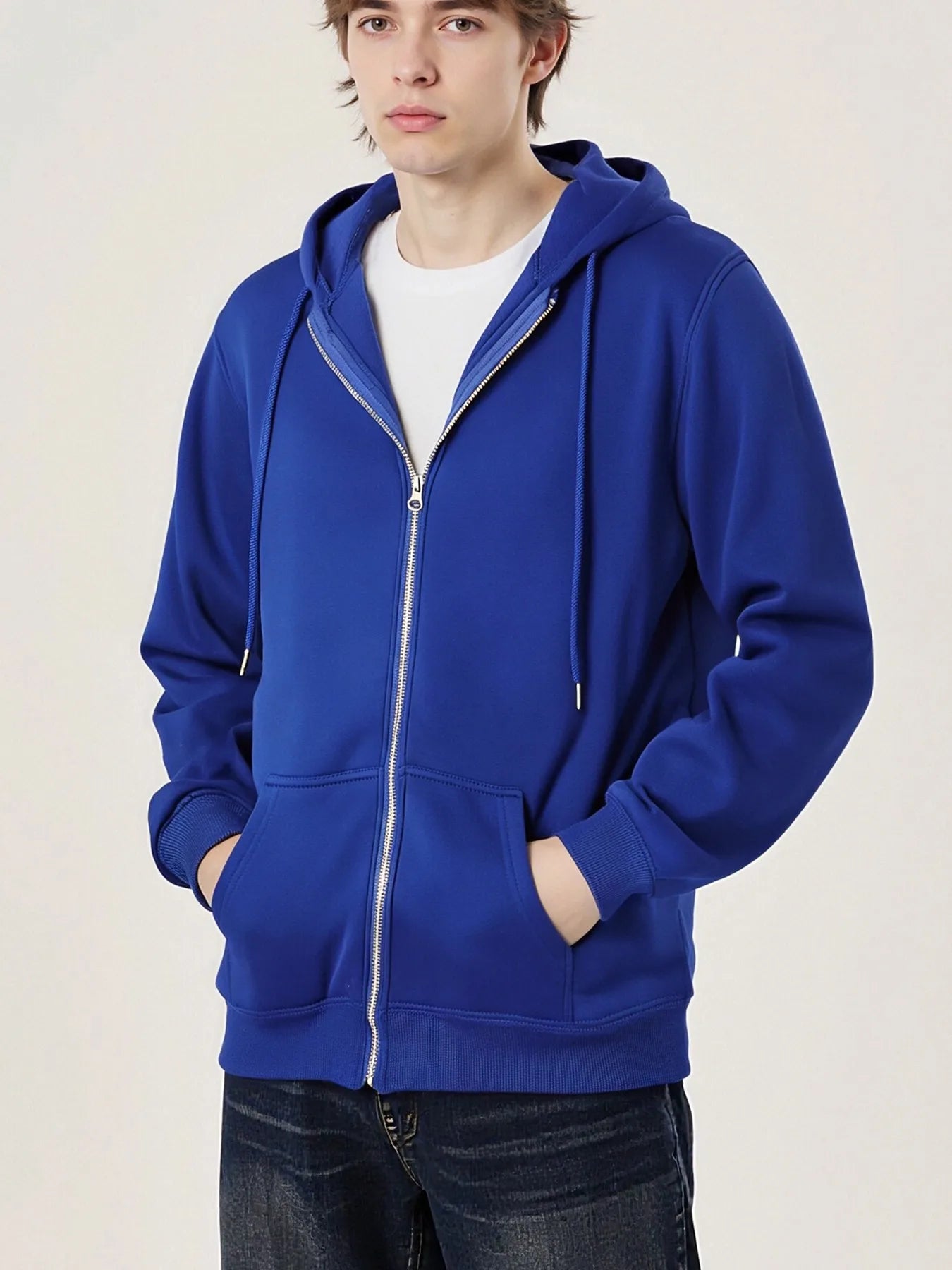 Autumn Winter Zip-Up Hoodie Solid Casual Outwear Comfy Fashion Sweatshirts Fleece Street Veste Loose Oversize Top Soft lothes - ATFH