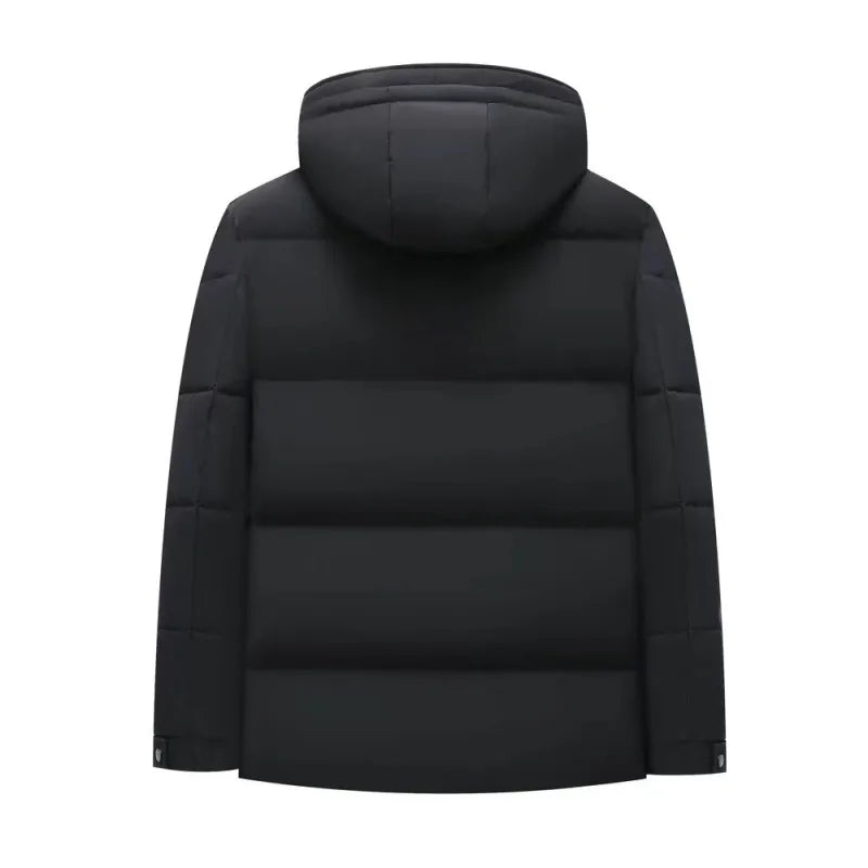 Winter Men New Thick Warm Hooded Coats Trendy Hooded Windproof Parkas Men's  Casual Cotton-Padded Jacket Bread Jackets