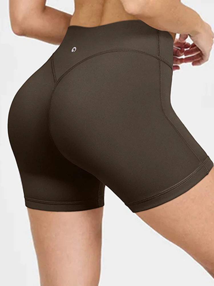 Summer Women's High-Waist Breathable Yoga Shorts High Elastic Running Tights Leggings Cycling Workout Gym Sports Shorts Tahsi Fashion House