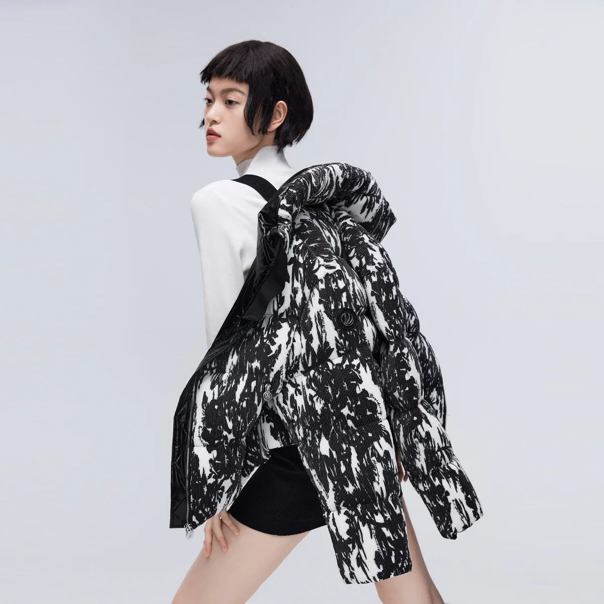 BOSIDENG Winter 90% Goose Down Jacket for Women Snow Jacket stand collar jacket deep winter Puffer Jackets Light Warm ATFH