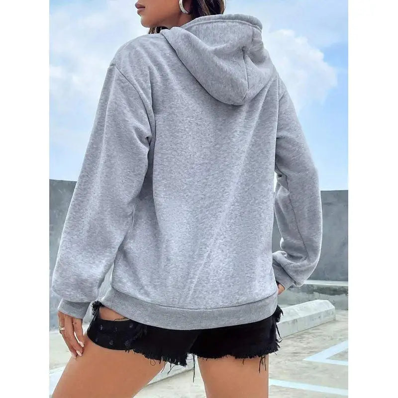 Long Sleeve Hoodie with Pocket Women's Casual Sportswear Set Winter Collection Fashionable Comfortable Streetwear