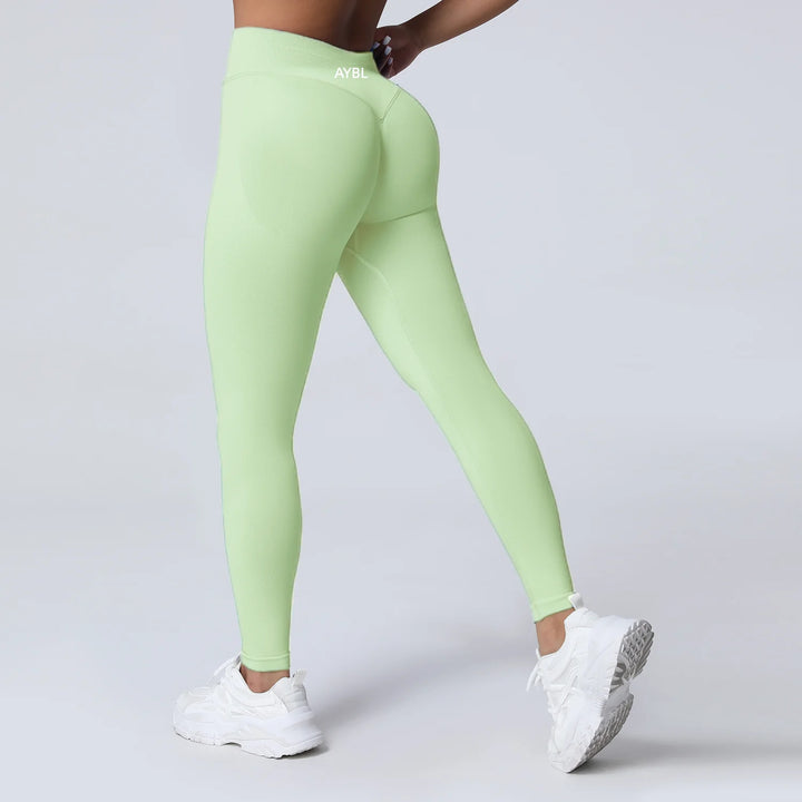Impact Leggings Women Seamless Sports Yoga Pants Low Ribbed Band Gym clothes Fitness Workout wear Scrunch Bum Tights Pants - ATFH
