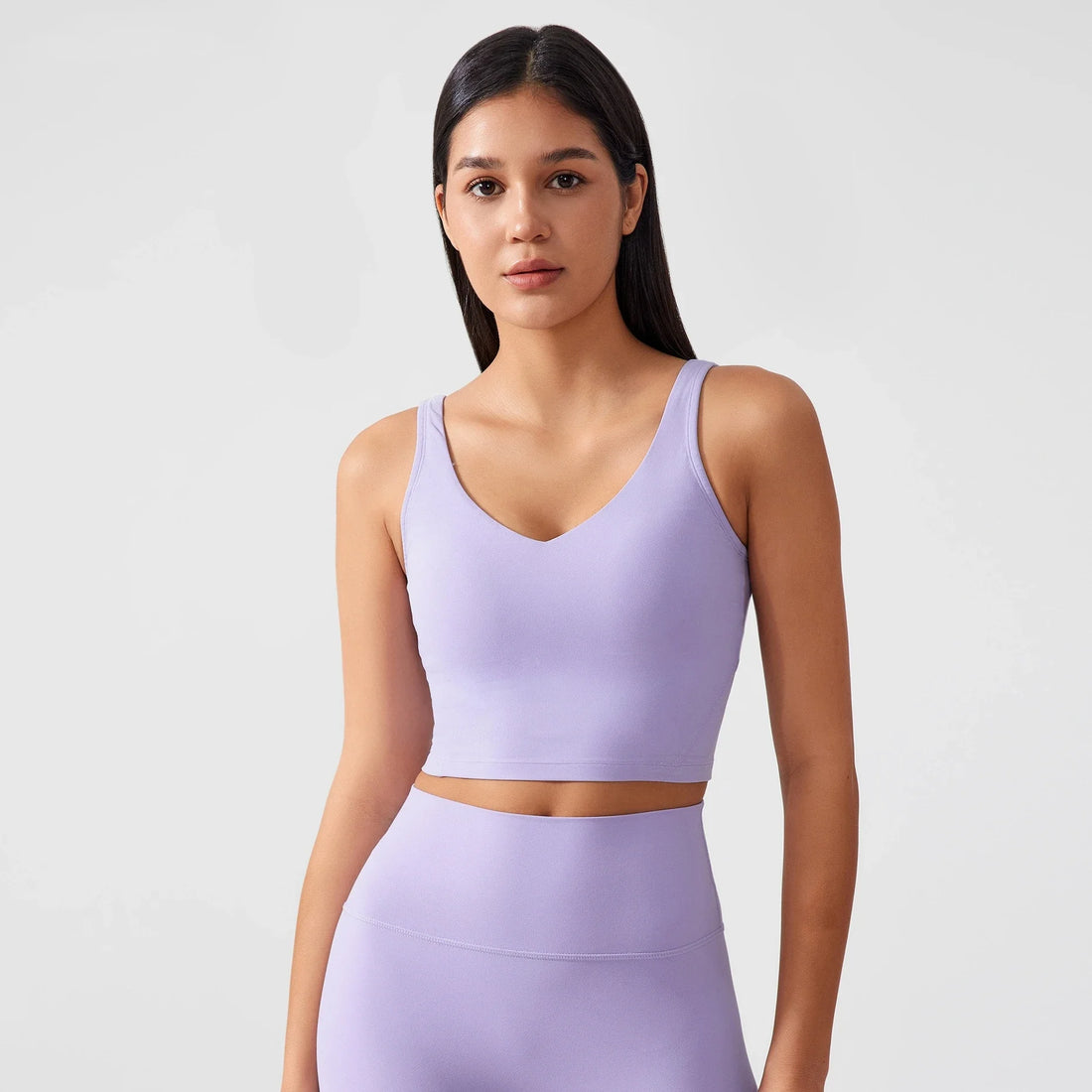 Sports Bra for Women Yoga Top Fixed Chest Pad Gym Vest Shock-proof Workout Tops Yoga Clothes U-shaped Back Fitness Crop Top - ATFH