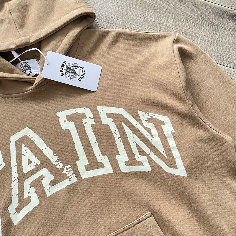 SAINT VANITY alphabet print simple pop casual hoodie - ATFH