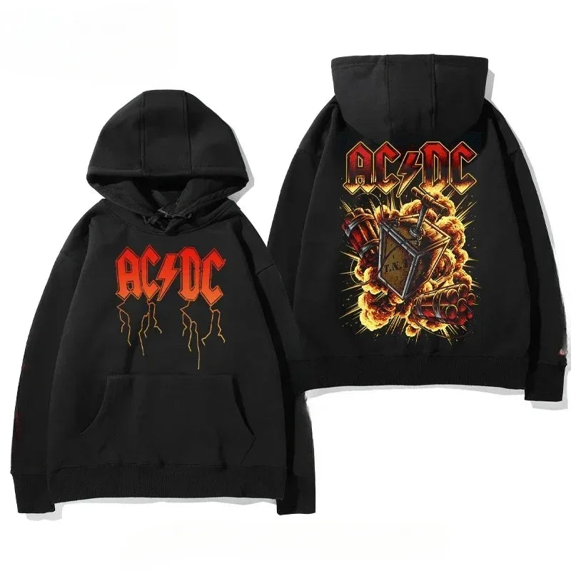 Men's hooded autumn and winter sweatshirts hooded sweatshirts casual retro long-sleeved adult sweatshirts - ATFH