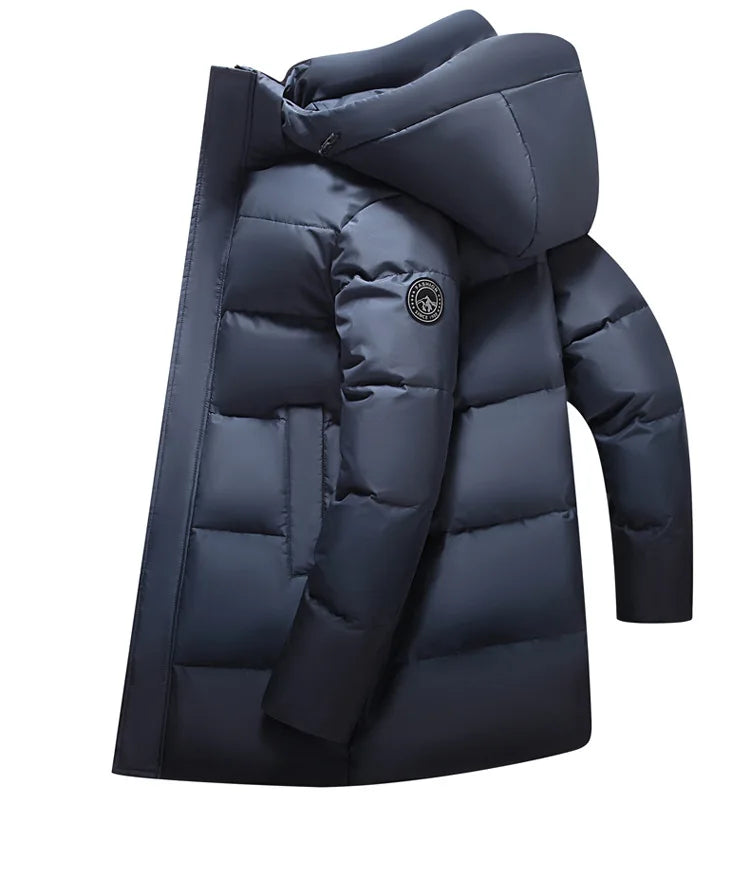 Men's Winter Down Jacket Coats Parka Clothes Warm Hooded Puffer Jacket Brand Luxury Padding Thick Short Padded Jacket HWY288