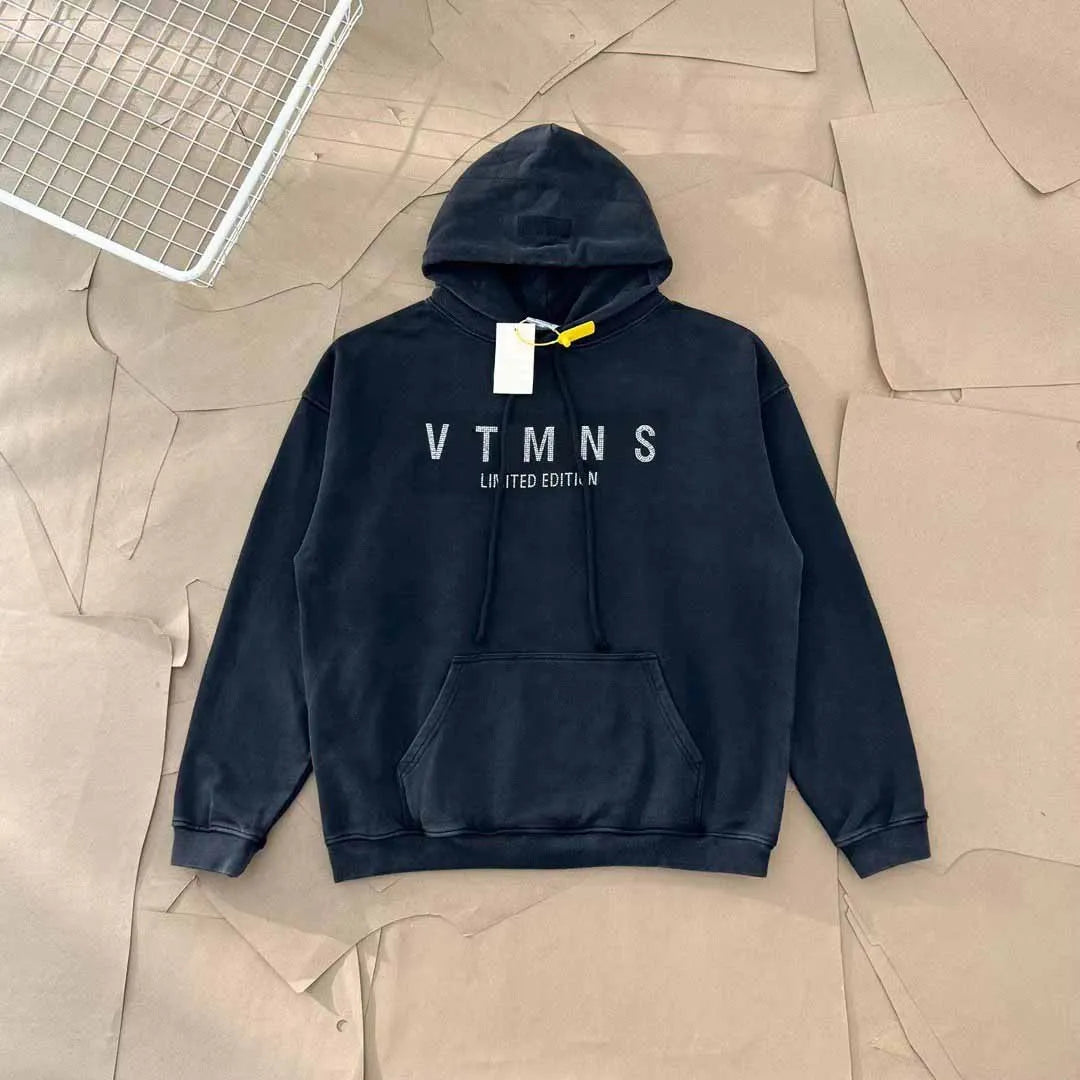 Top Grade 1:1 VT For Seasons Collection Printed Women Men Hooded Sweatshirt Hoodies OversizedMen Cotton Hoodie Pullover - ATFH