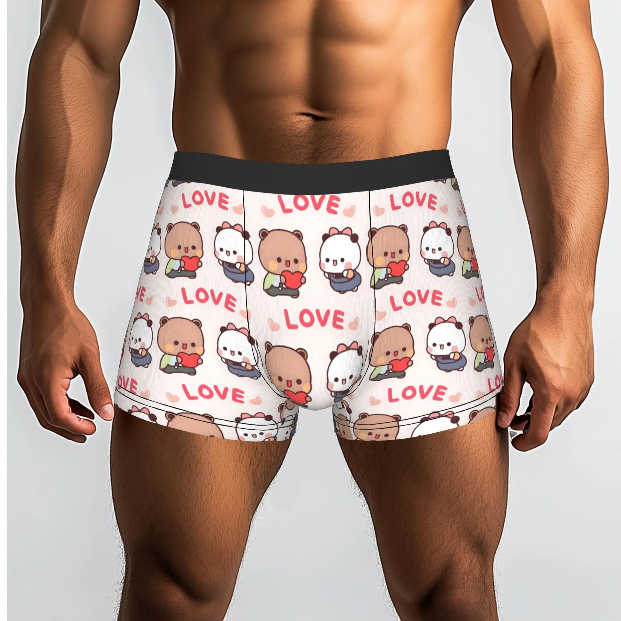 Anime Panda Bubu Dudu Peach And Goma  Boxers Shorts Men Bear Cartoon  Briefs Underwear Funny Underpants