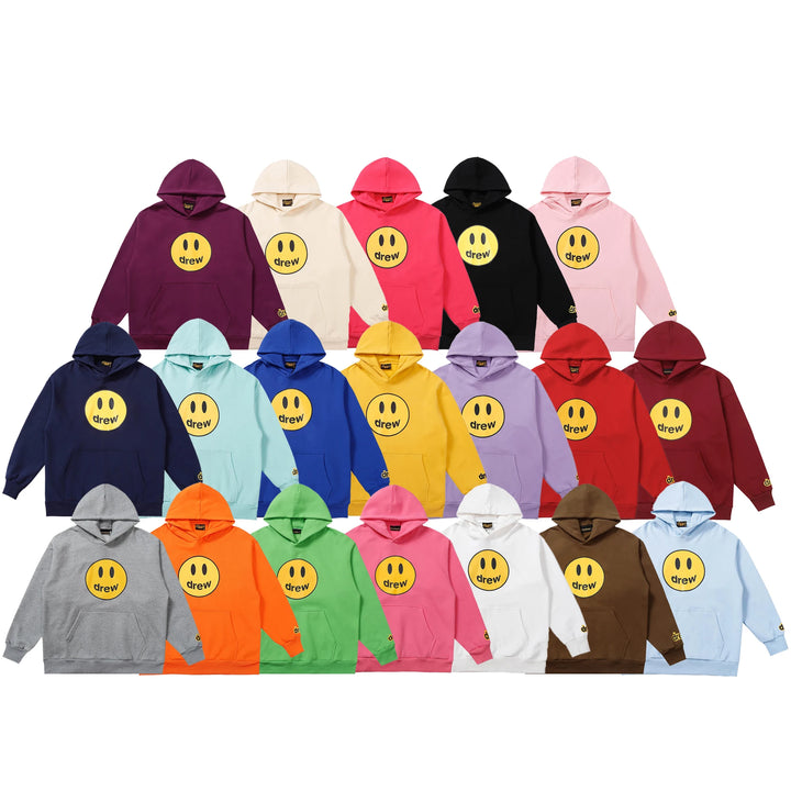 Drew House Multicolored Streetwear Hoodie Women Men Hip Hop Pullover Sweatshirt Unisex Couple Casual Hoodies - ATFH