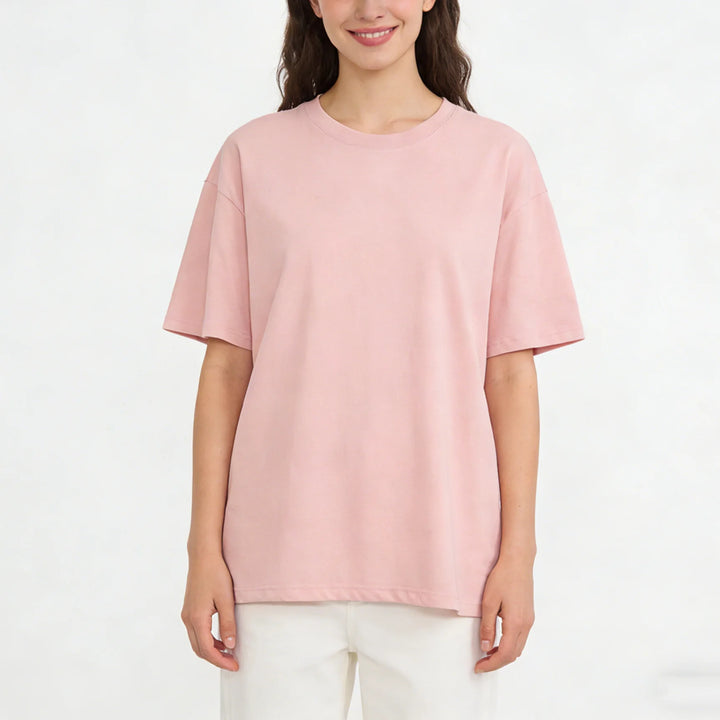 LEGIBLE Summer short sleeve T-Shirt Women Cotton Tee Shirt Loose Solid Basic Oversized T Shirt Women O-neck Tshirt Women - ATFH