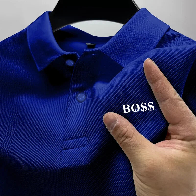 Men's Short Sleeve Polo Shirt, Quick Dry, Breathable, Casual, Stylish, Business, Sports, Summer, High, New, 2025