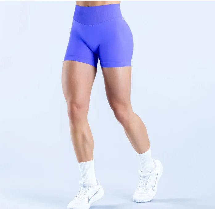 Women's Low-Rise Yoga Pants Three-quarter Length Shorts Tummy Control Workout Leggings Gym Fitness Running Seamless Tights