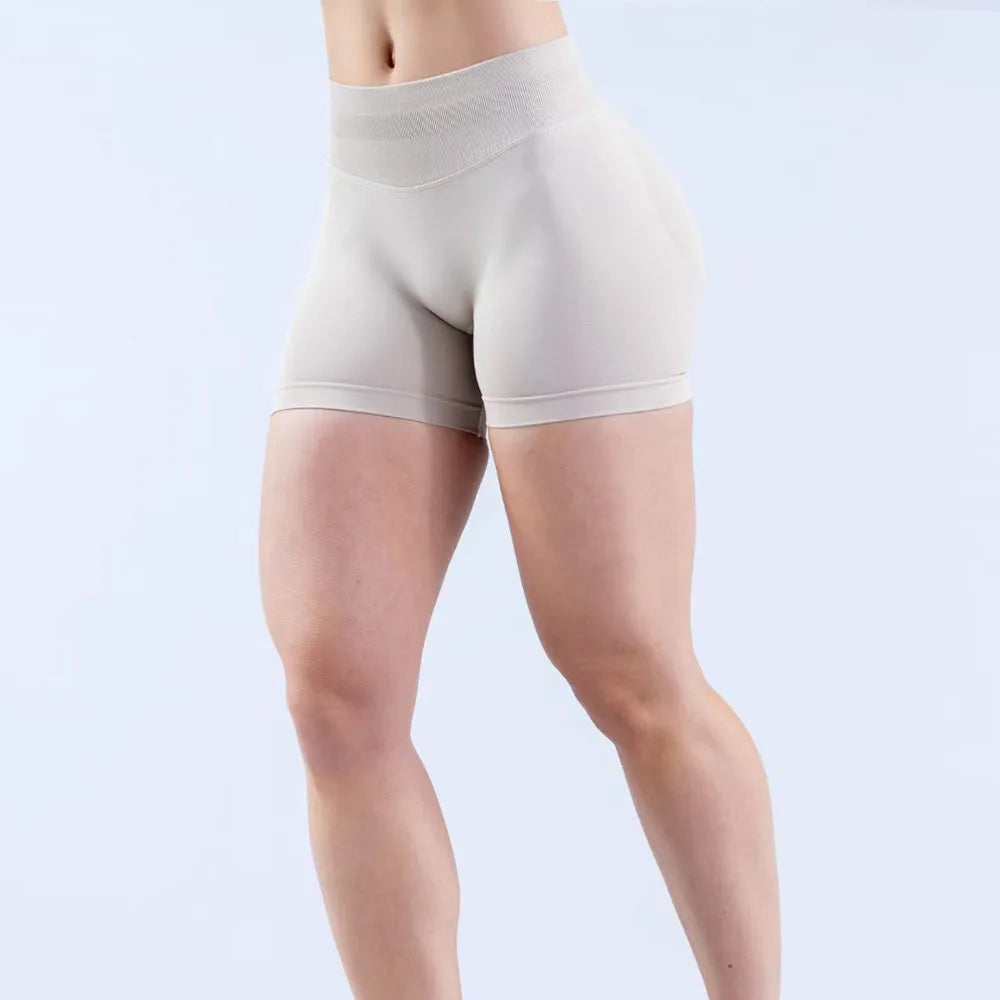 DYF Impact Seamless Sports Shorts Women Booty Yoga Shorts Quick Drying Fitness Tights Solid Workout Scrunch Customizable Lable
