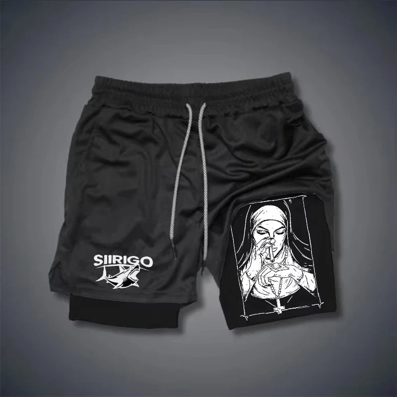 Berserk- Men's 2-in-1 sports Short, running quick drying gym and fitness training, double layered RL00026