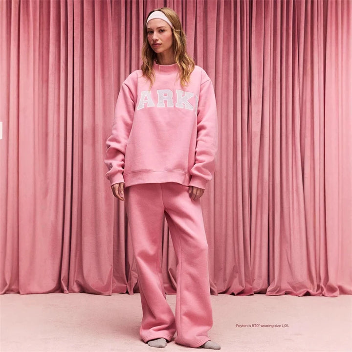 America Style Women O-Neck Long Sleeve Female Pullover Letter Love Embroidery Sweatshirts Vintage Casual Sport Lady Top 2026 - ATFH