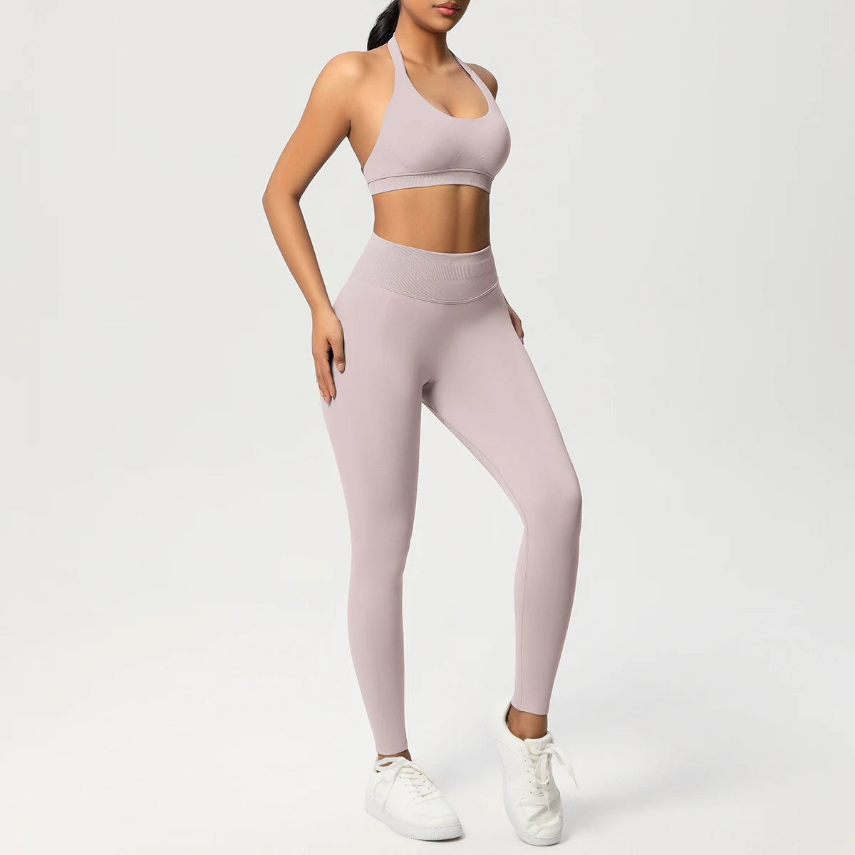 2 Piece Yoga Clothes Women's Tracksuit Athletic Wear Pilates Fitness Suit Gym Workout Push Up Clothes Sports Bra Leggings Suit - ATFH