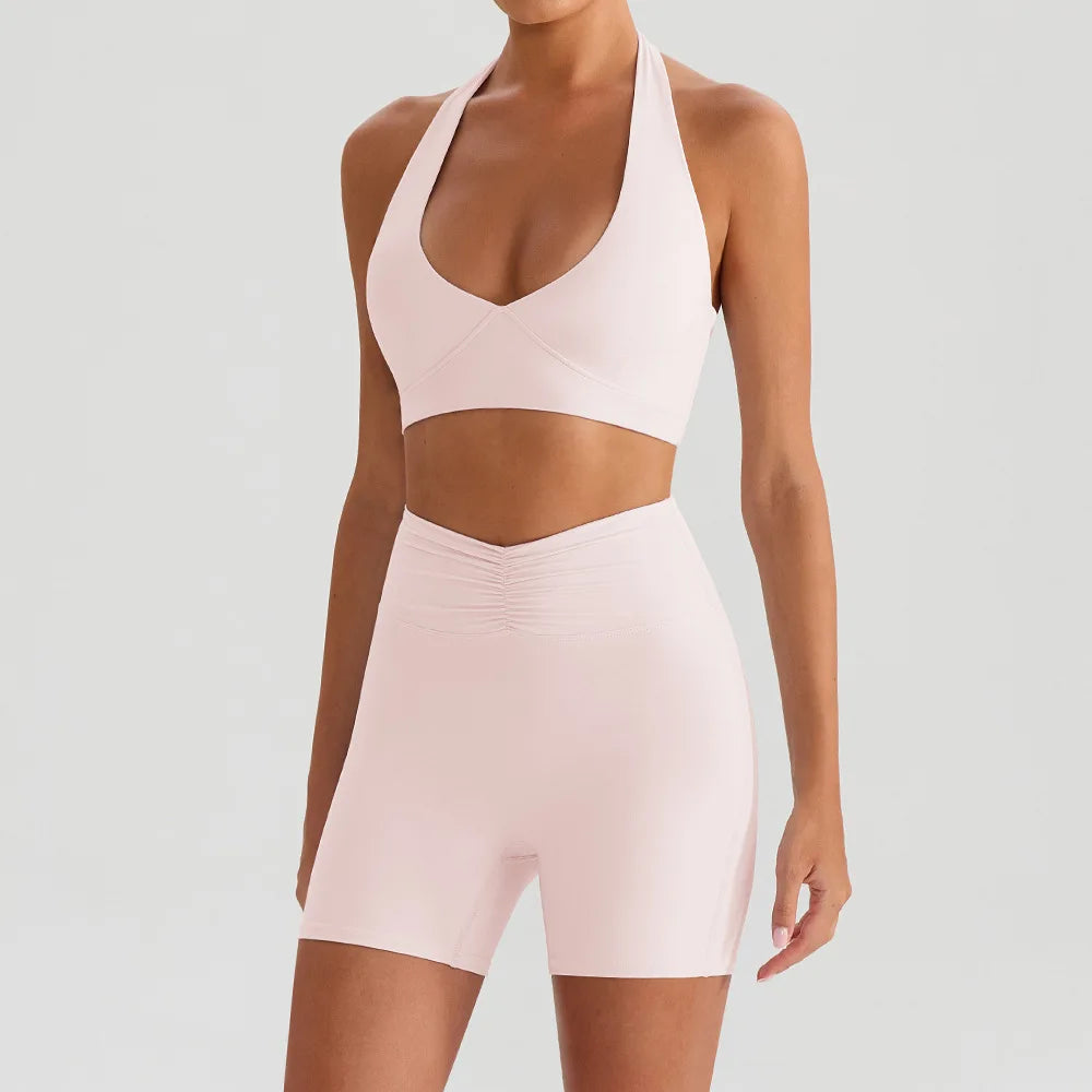 Yoga Suit Gym Fitness Set Sports Bra Flared Trousers Suit Sports Tracksuit Women Workout Clothes Sportswear Female Athletic Wear - ATFH