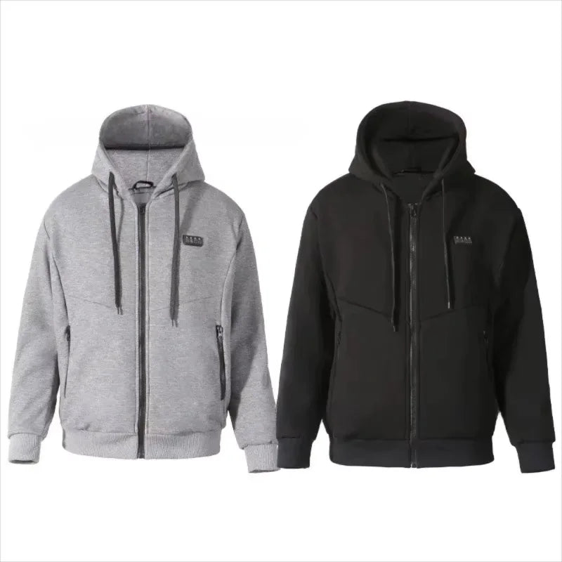 23 Areas Smart Heated Hoodie Couple Style Outdoor Wear Constant Warmth Unisex Electric Heating Sweatshirt Winter Heated Jacket ﻿ - ATFH