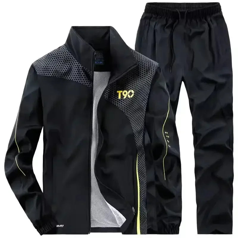 Men's Casual Active 2 Piece Jacket+Pants Basketball Tracksuits Full Zip Jogging Sports Suits Sets Athletic Running Sweatsuits