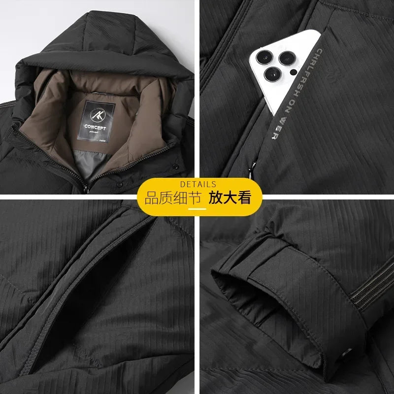 New Arrival Fashion Suepr Large Winter Men's Fashionable Casual Hooded Down Jacket Plus Size 3XL 4XL 5XL 6XL 7XL