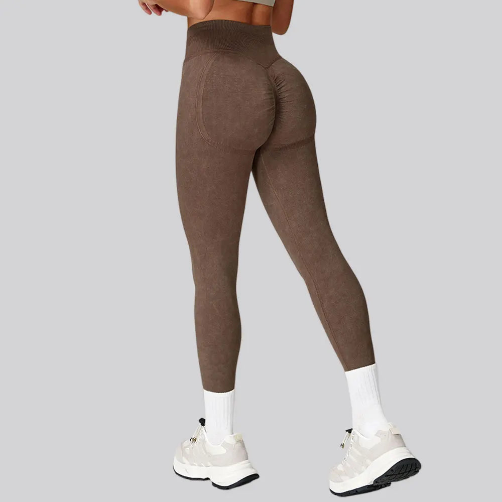 "New Seamless Sports Pants Lifting Buttocks Sports Tight Pants Women's High Waisted Elastic Fitness Workout Running Yoga Legging - ATFH