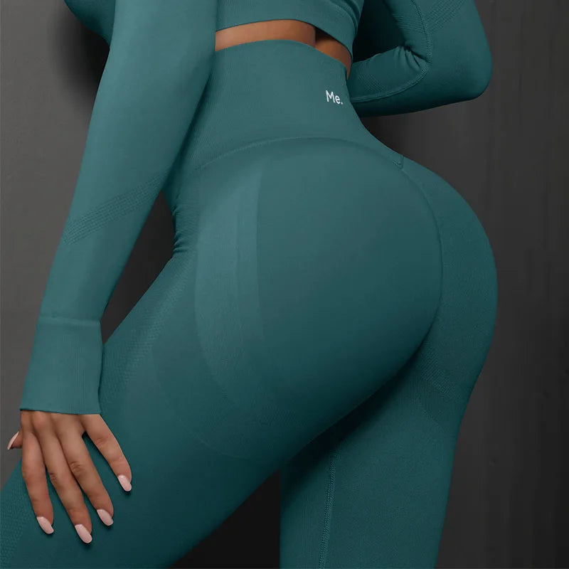 BetterMe Seamless Gym Leggings Yoga Pants Sexy High Waist Booty Lifting Leggings Pants Women Sports Clothing Fitness Wear - ATFH