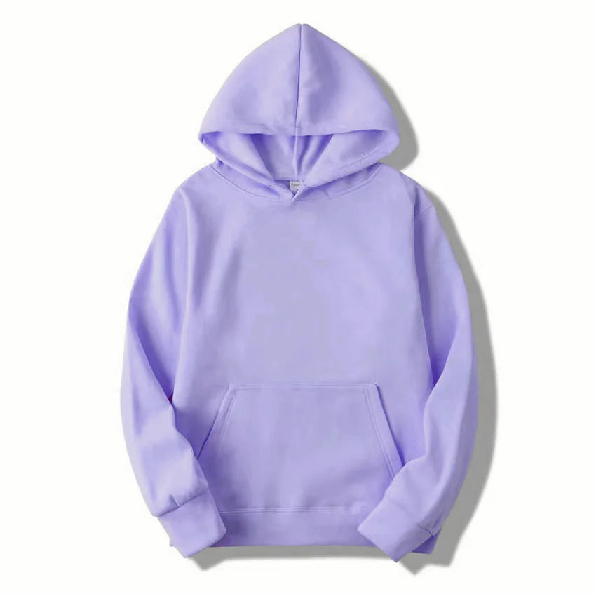 2025 Men's Solid Color Hooded Sweaters Men's Warm Wool Sweater Fashionable Street Clothing Loose  Breathable Jersey Brand Hooded - ATFH