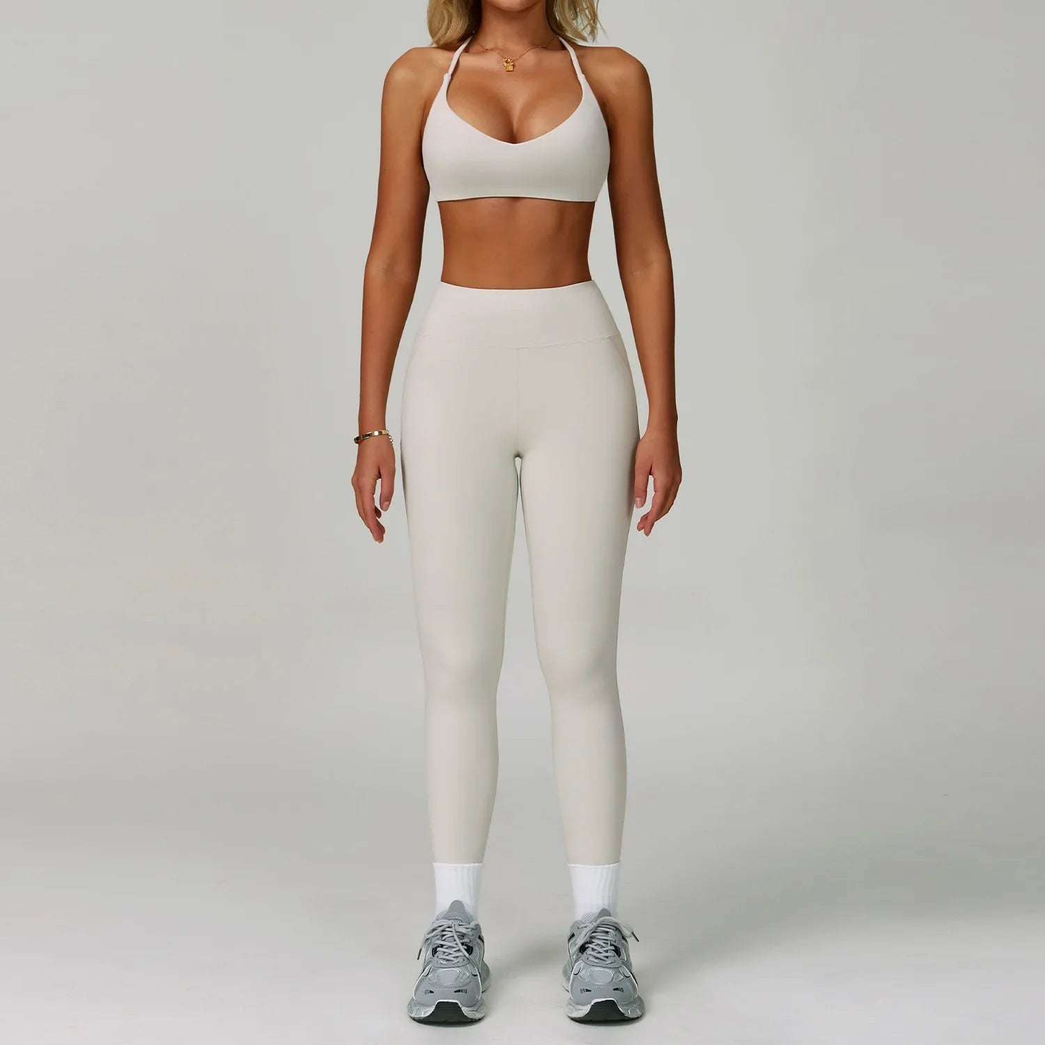 2Pcs Sets Women's Tracksuit Fitness Clothes Yoga Sets Sportswear Workout Bra High Waist Leggings Set Gym Clothing Sports Suits - ATFH