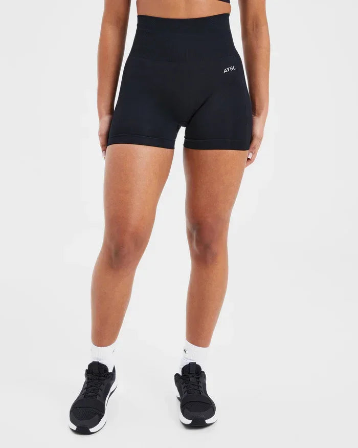 Fashion Shorts Low Waist Seamless Yoga Shorts Scrunch Bum Gym Shorts Women Workout Biker Stretch Fitness Shorts Tahsi Fashion House