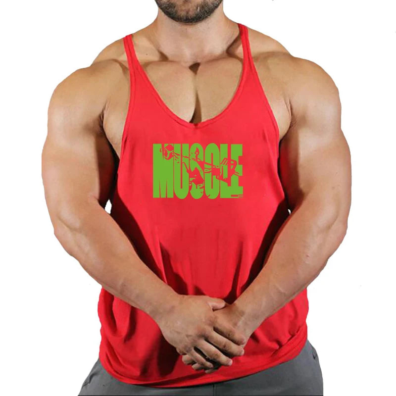 Hot Sale Gym Cotton Singlets Canotte Bodybuilding Stringer Tank Top NO PANI NO GAIN Fitness Shirt Muscle Guys Sleeveless Tanktop