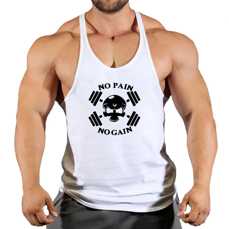 2026 Brand Fitness Clothing Bodybuilding Singlets Tank Top Men Muscle Shirt Sportswear Vests Cotton Stringer Tops